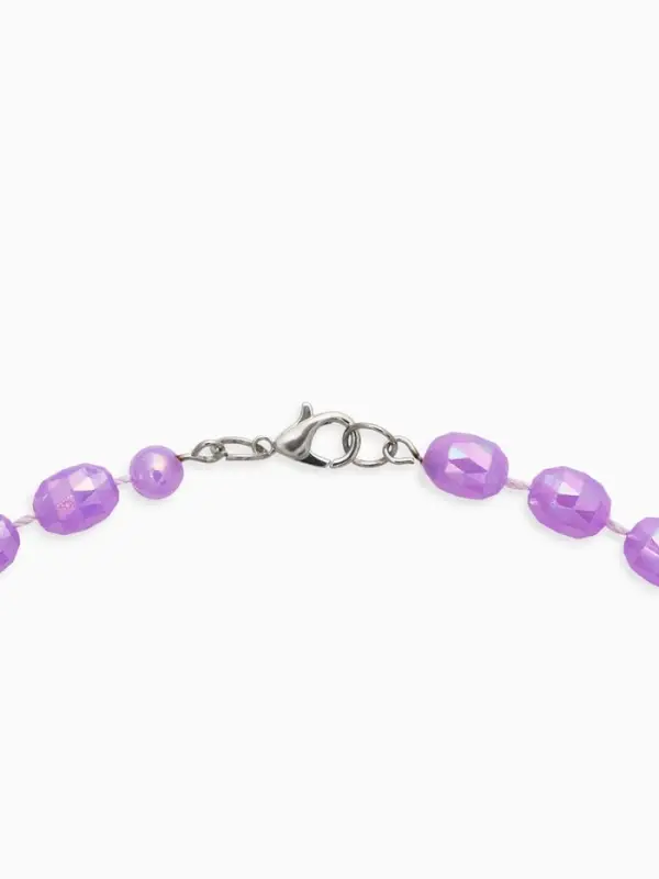 Бусы детские Выбражулька «Бант», граненые бусины, 40 см, цвет сиреневый Бусы детские Выбражулька «Бант», граненые бусины, 40 см, цвет сиреневый