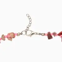 Ожерелье из камня, 45 см, розовое