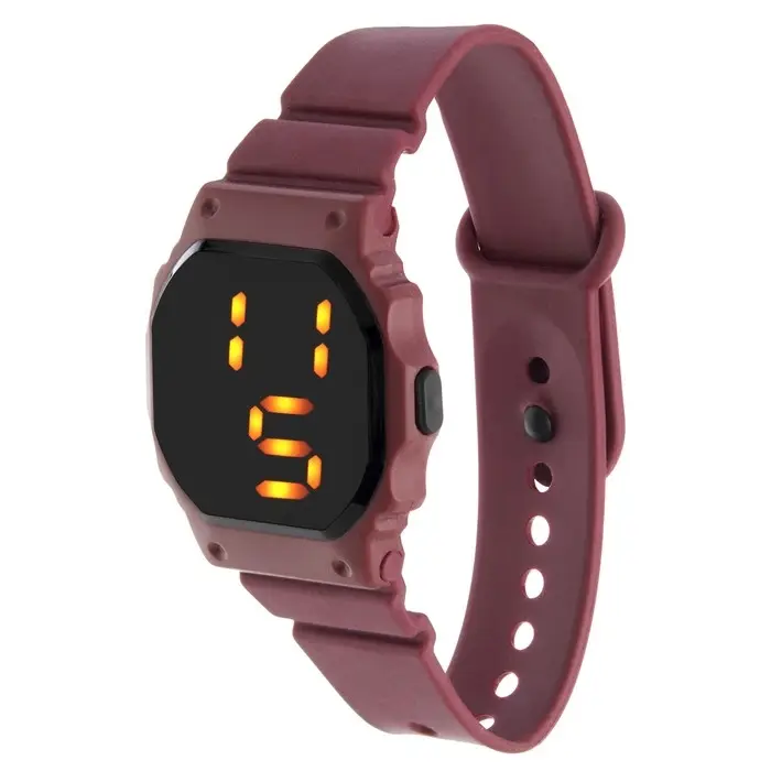 Часы наручные электронные, ремешок силикон, влагозащищённые, от батареек CR2450