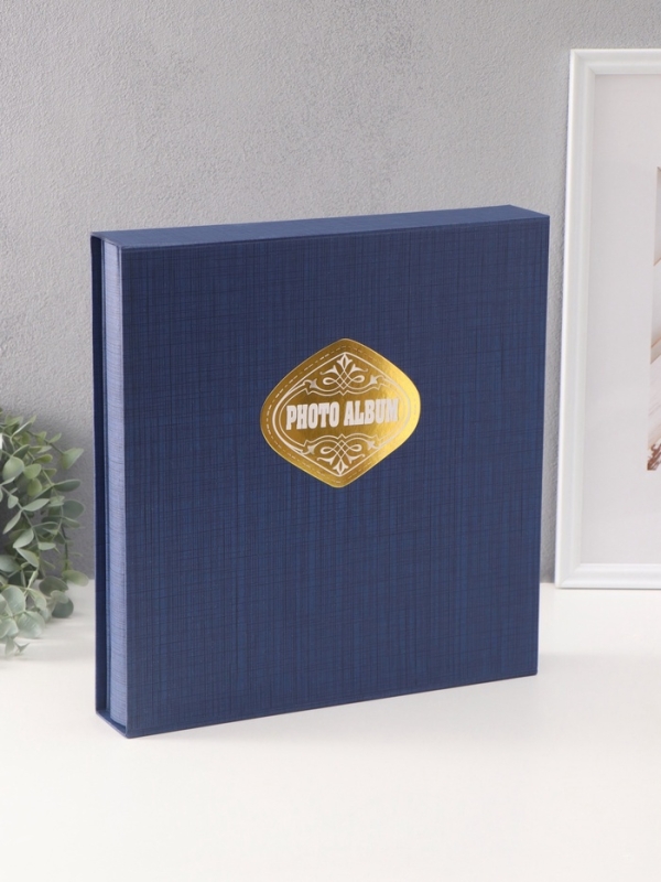 Фотоальбом на 500 фото 10х15 см Фотоальбом на 500 фото 10х15 см "Текстуры" в коробке синий 4,7х33х34 см