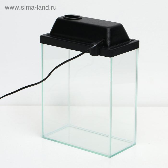 Аквариум Прямоугольный Аквариум Прямоугольный "Колонна Ширма" 10 литров, 25 х 13 х 31 см, чёрный