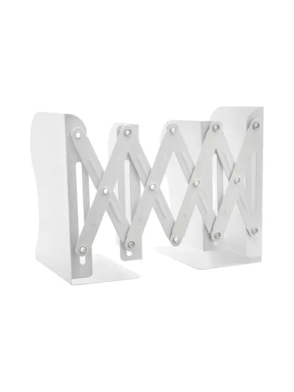 Подставка для книг раздвижная 3 отделения, металл, белая