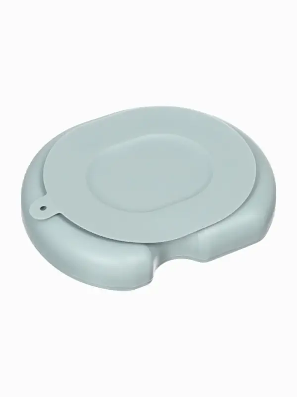 Силиконовая тарелка секционная детская, серая