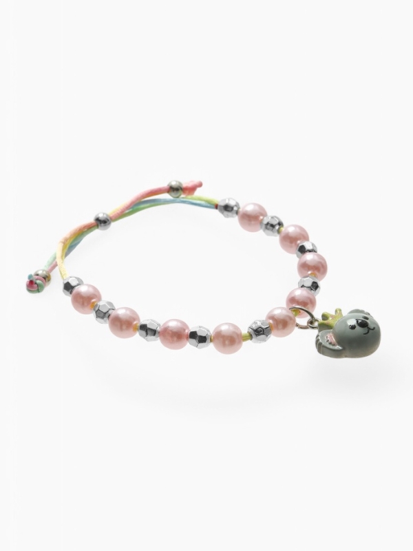 Браслет детский "Выбражулька" на затяжке, коала с бусинами, цветной