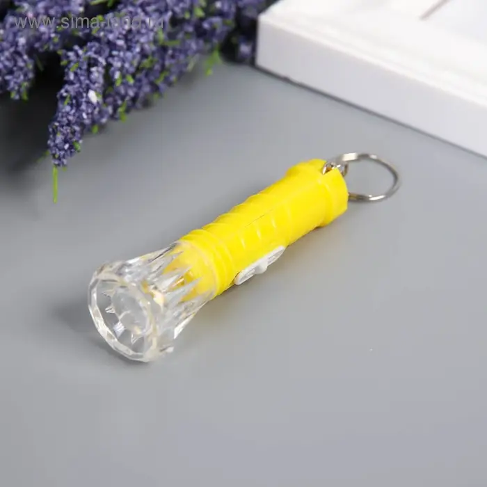 Фонарик брелок для ключей на кольце «Полоски», светит, 6.5×2.5×2.5 см, МИКС Фонарик брелок для ключей на кольце «Полоски», светит, 6.5×2.5×2.5 см, МИКС