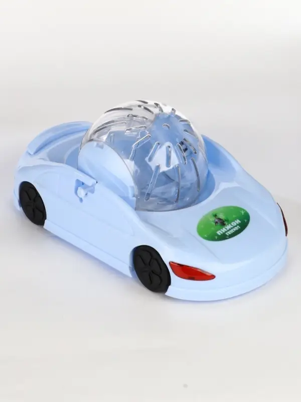 Шар для грызунов &laquo;Машинка&raquo;, 29.5&times;16&times;13 см, на подвижном основании, прозрачный, синий