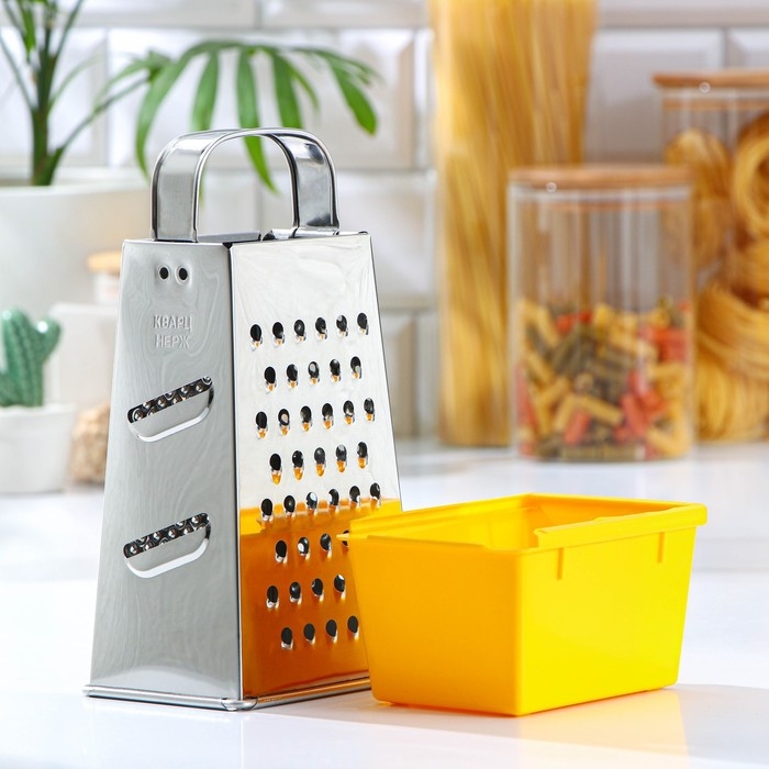 Тёрка «Сталь», 4 грани, из нержавеющей стали, 11×9×27 см, МИКС Тёрка «Сталь», 4 грани, из нержавеющей стали, 11×9×27 см, МИКС