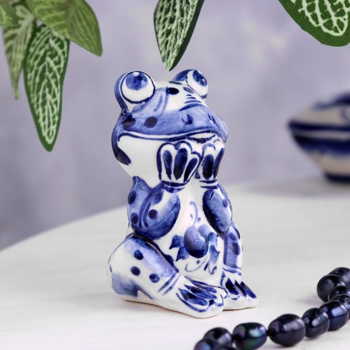 Сувенир «Лягушка мечта», 7 см, гжель Сувенир «Лягушка мечта», 7 см, гжель