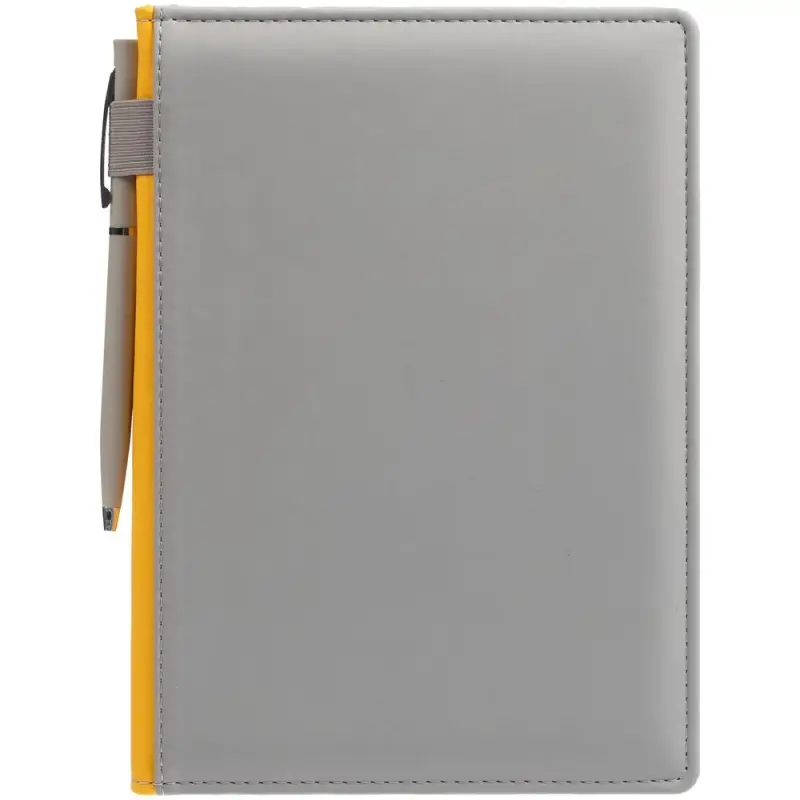 Ежедневник Spain Shall, недатированный, серый с желтым Ежедневник Spain Shall, недатированный, серый с желтым