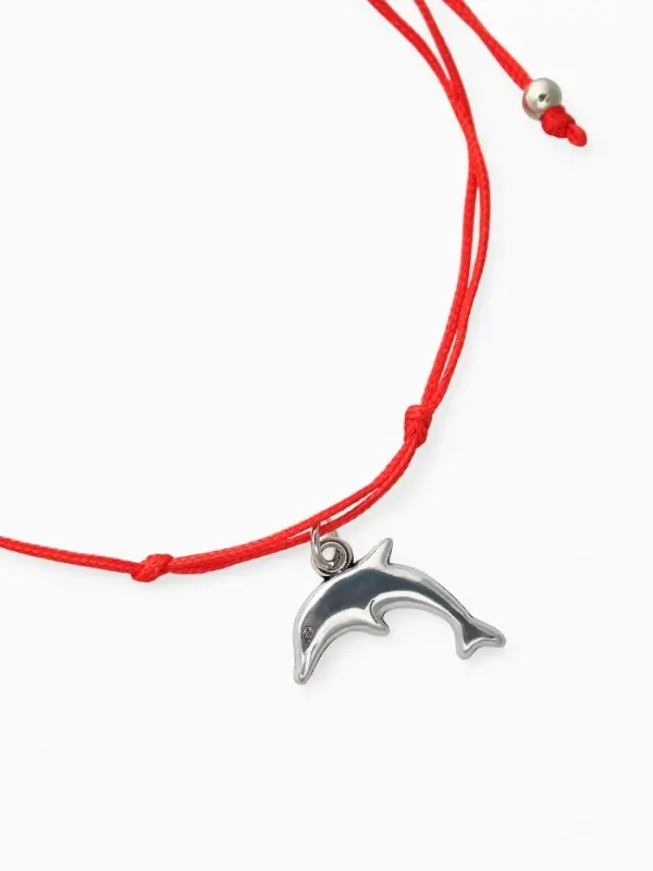 Браслет-оберег &laquo;Став&raquo;, везунчик, дельфин, цвет серебро, 8 см