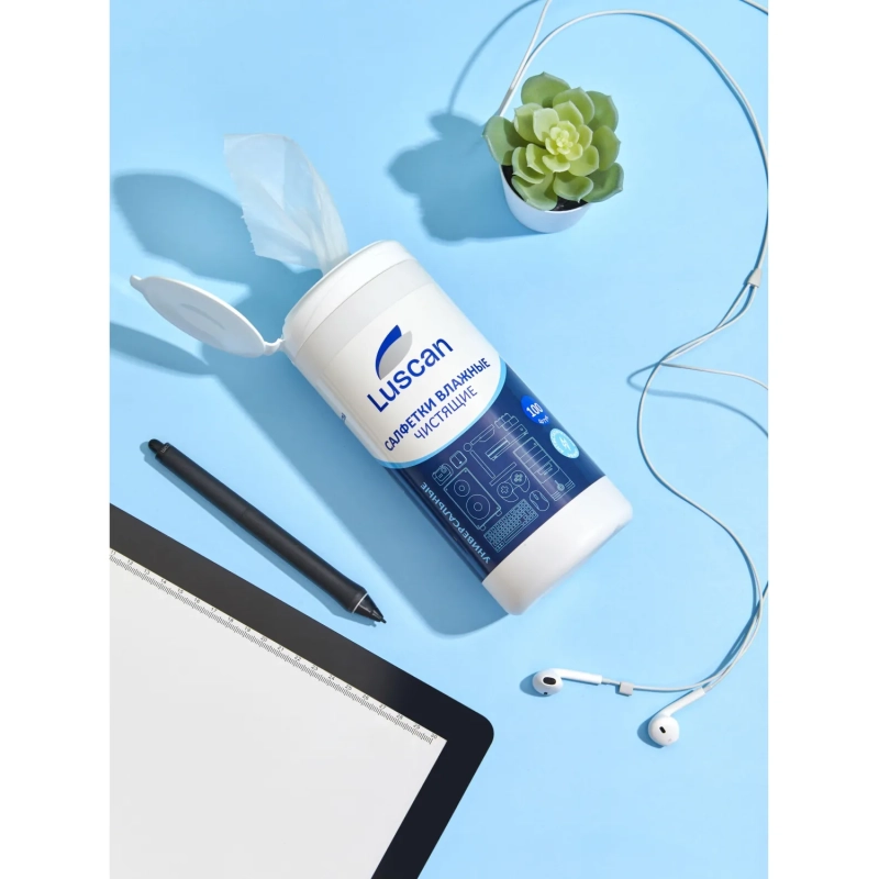 Салфетки универс Luscan,&nbsp;туба, 100&nbsp;шт, 130х170