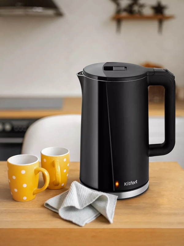 Чайник электрический металлический пластик КТ-6612 1.7 л