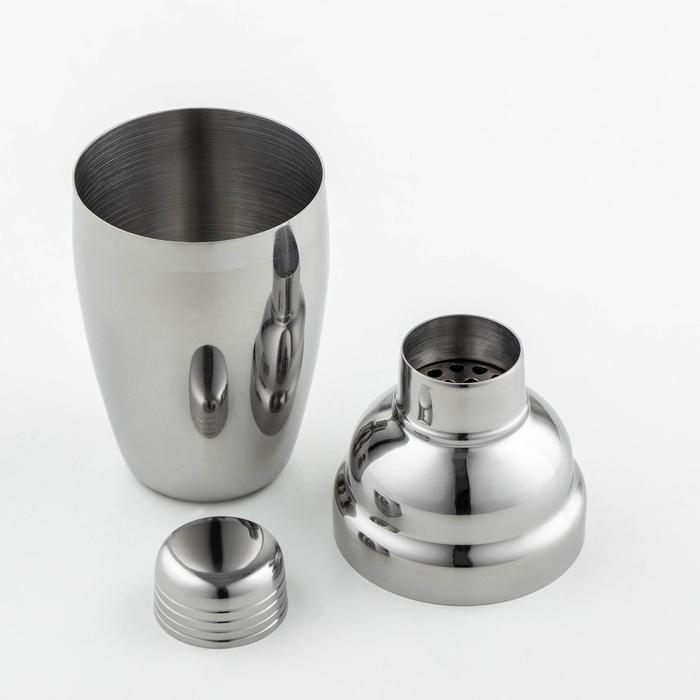 Шейкер из нержавеющей стали, 350 мл, 18×7,5 см, цвет серебряный