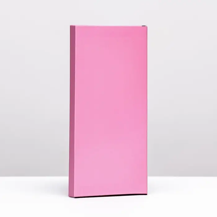 Подарочная коробка под плитку шоколада, с окном, розовая, 17×8×1.4 см Подарочная коробка под плитку шоколада, с окном, розовая, 17×8×1.4 см