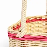 Корзина плетёная для хранения &laquo;Сердце&raquo;, лоза, с ручкой, кукуруза, набор 3 шт.