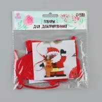 Ёлочная игрушка из фетра &laquo;Дед мороз с оленем&raquo;, своими руками