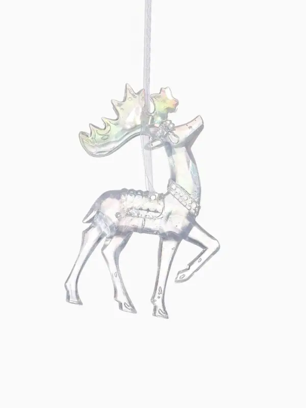 Ёлочная игрушка &laquo;Зимнее волшебство. Гордый олень&raquo;, 13&times;8 см, прозрачный перелив