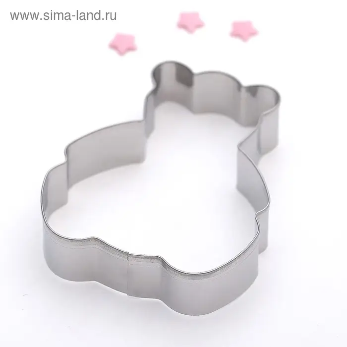 Форма для печенья «Медвежонок», 6×6,5×1,5 см, цвет серебристый Форма для печенья «Медвежонок», 6×6,5×1,5 см, цвет серебристый