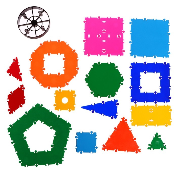 Конструктор ТИКО «Геометрия», 155 деталей, 6 колёс Конструктор ТИКО «Геометрия», 155 деталей, 6 колёс