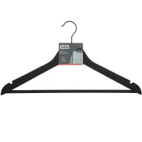 VETTA Вешалка деревянная, софт тач, 44.5x23x1.2см, черная