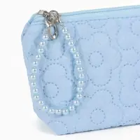 Косметичка дор Цветок 22*6*16, отд на молнии, голубой