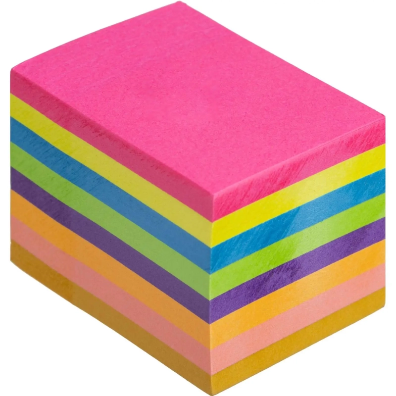 Стикеры  с клеев.краем 38x51 мм, 400 лист, 8 неоновых цв