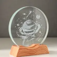 Сувенир стекло свет "Диск. Сатурн" 5хLED d=10 см, USB 10х4х11,4 см Сувенир стекло свет "Диск. Сатурн" 5хLED d=10 см, USB 10х4х11,4 см