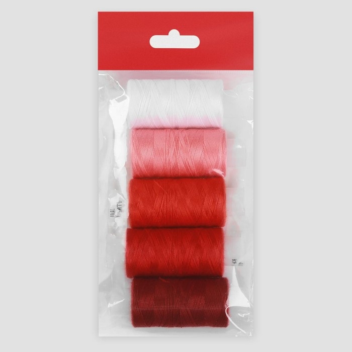 Набор ниток 40ЛШ, 200 м, 5 шт, цвет красный спектр Набор ниток 40ЛШ, 200 м, 5 шт, цвет красный спектр