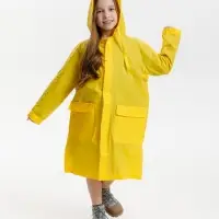 Дождевик детский RainDrop Kids, желтый, 8 лет (рост 118-128)