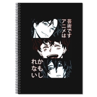 Тетрадь на гребне Аниме Art. "Комикс" A4 80 листов, в клетку, обложка мелованный картон, твин-лак, блок офсет