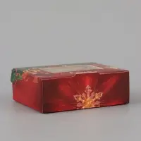 Коробка подарочная, самосборная &laquo;Елочные шарики&raquo;, 10&times;8&times;3.5 см