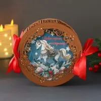 Шкатулка "Новогоднего настроения" 18,5х19,5х7,5 см
