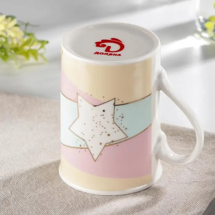 Кружка фарфоровая Доляна «Звезда», 300 мл Кружка фарфоровая Доляна «Звезда», 300 мл