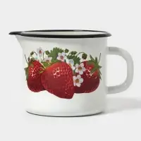 Кружка эмалированная, 1 л, с носиком, белая