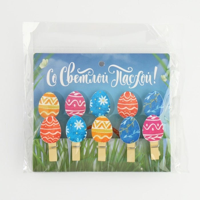 Набор прищепок для украшения вербы «Со Светлой Пасхой!», 10 х 12 см. Набор прищепок для украшения вербы «Со Светлой Пасхой!», 10 х 12 см.