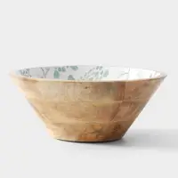 Салатник &laquo;Черепаха и цветы&raquo;, 25&times;25&times;10 см, дерево манго