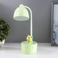 Лампа настольная RISALUX &laquo;Мини лягушонок&raquo;, светодиодная, 3 режима, 6.4 Вт, USB, салатовая, 10&times;10&times;37.5 см