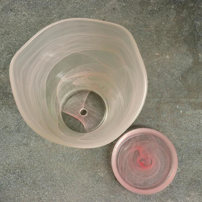 Горшок цветочный с поддоном  Горшок цветочный с поддоном "Кристина" алебастр, розовый  1,8 л