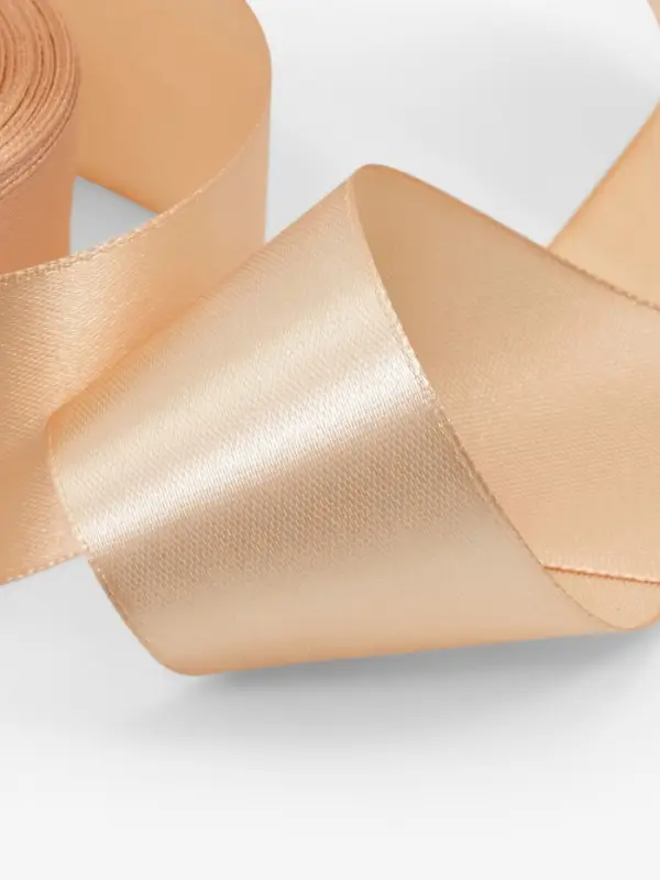 Лента атласная, 40 мм, 23&plusmn;1 м, светло-бежевая