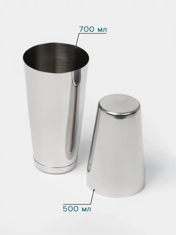 Шейкер Hanna Kn&ouml;vell &laquo;Бостон&raquo;, 500 - 700 мл, нержавеющая сталь