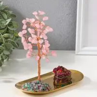 Сувенир "Денежная жаба и дерево" 60 камней 8,5х17,8х11,5 см