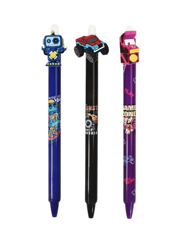 Ручка гелевая со стираемыми чернилами 0,5 мм, стержень синий, корпус синий