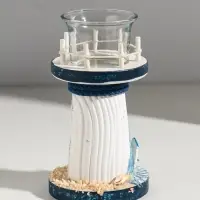 Деревянный подсвечник на 1 свечу &laquo;Маяк&raquo;, 15&times;8&times;8 см