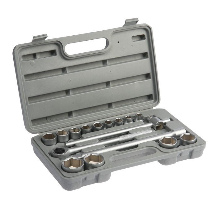 Набор инструментов в кейсе ТУНДРА, автомобильный, 1/2 Набор инструментов в кейсе ТУНДРА, автомобильный, 1/2", 17 предметов