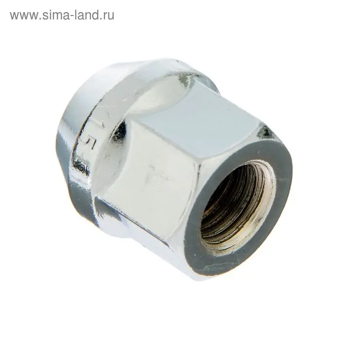 Гайка колесная 12×1.5 под ключ 19 мм, конус, открытая, хром, фасовка 20 шт Гайка колесная 12×1.5 под ключ 19 мм, конус, открытая, хром, фасовка 20 шт