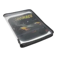 Папка для труда А4 &laquo;Авто на старте&raquo;, молния вокруг/откидная планка