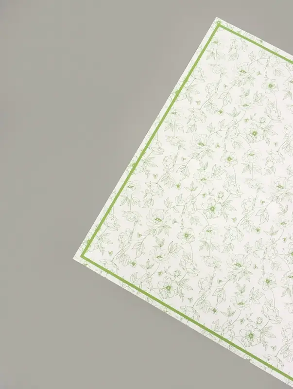 Пленка флористическая для цветов, &laquo;Букет цветов&raquo;, зелёная, 57&times;57 см