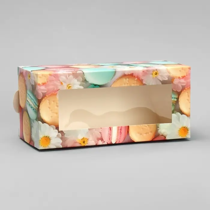 Коробка для макарун, кондитерская упаковка &laquo;Макаруны&raquo;,12 х5.5 х 5.5 см