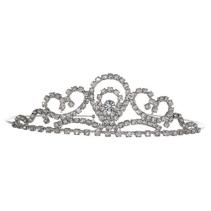 Диадема для волос Диадема для волос "Мерцание" завитки, серебро