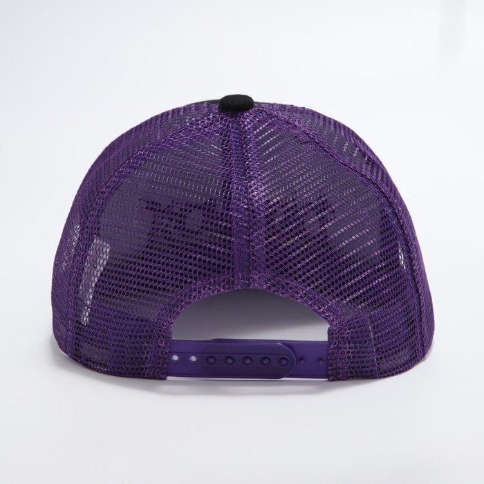 Кепка мужская с прямым козырьком Demon, цвет чёрный, сетка, р-р 56